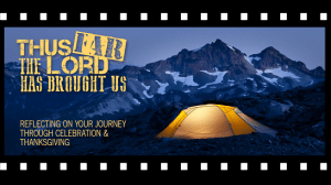 Pause your journey and reflect through thanksgiving and celebration.  make some memories - you (and others) might need them later!