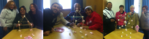 A recent group doing quite well with their spaghetti-marshmallow towers. 